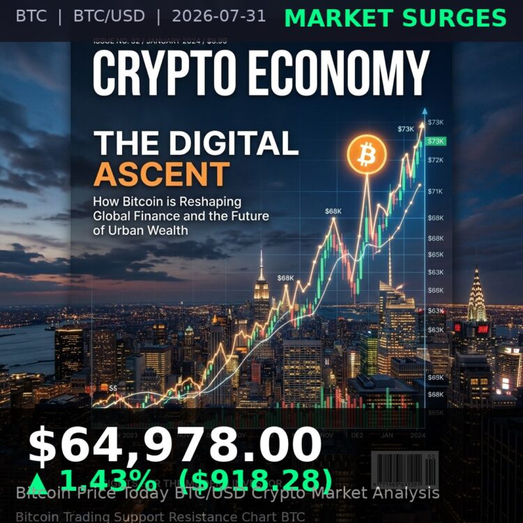 Bitcoin Price Today $64,978.00 — BTC/USD crypto market cover