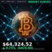 Bitcoin Price Today 2026-08-05 - BTC/USD $64,324.52 - glowing bitcoin coin on dark background