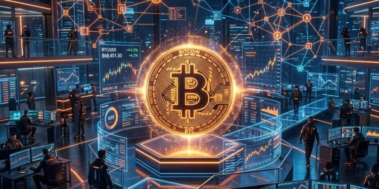 Bitcoin Price Today 2026-08-14 - BTC/USD $63,551.20 - glowing bitcoin coin on dark background