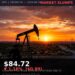 Oil Price Today 2026-08-19 - WTI/USD $84.72 - crude oil drilling rig at sunset