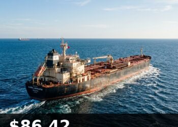 Oil Price Today 2026-08-21 - WTI/USD $86.42 - crude oil drilling rig at sunset