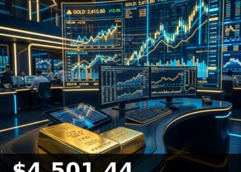 Gold Price Today 2026-08-22 - XAU/USD $4,501.44 - stacked gold bullion bars on dark background