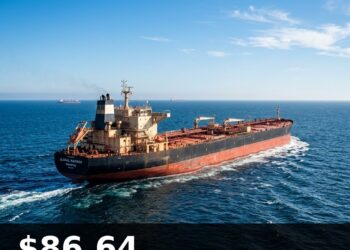 Oil Price Today 2026-08-22 - WTI/USD $86.64 - crude oil drilling rig at sunset
