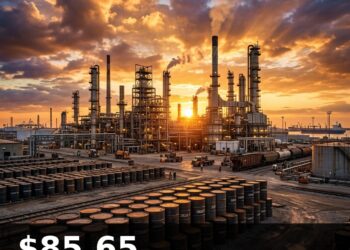 Oil Price Today 2026-08-24 - WTI/USD 15-minute chart with support at $85.20 and resistance at $86.95