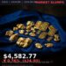 Gold Price Today 2026-08-28 - XAU/USD $4,582.77 - stacked gold bullion bars on dark background