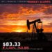 Oil Price Today 2026-08-28 - WTI/USD $83.33 - crude oil drilling rig at sunset