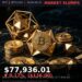 Bitcoin Price Today 2026-08-31 - BTC/USD $77,936.01 - glowing bitcoin coin on dark background