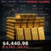 Gold Price Today 2026-09-01 - XAU/USD $4,440.98 - stacked gold bullion bars on dark background