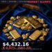 Gold Price Today 2026-09-05 - XAU/USD $4,432.16 - stacked gold bullion bars on dark background