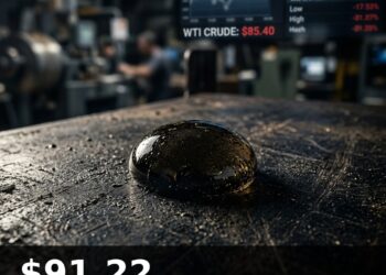 Oil Price Today 2026-09-05 - WTI/USD $91.22 - crude oil drilling rig at sunset