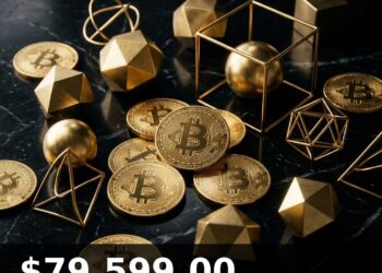 Bitcoin Price Today 2026-09-05 - BTC/USD $79,599.00 - glowing bitcoin coin on dark background