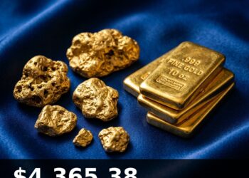 Gold Price Today 2026-09-09 - XAU/USD $4,365.38 - stacked gold bullion bars on dark background