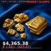 Gold Price Today 2026-09-09 - XAU/USD $4,365.38 - stacked gold bullion bars on dark background