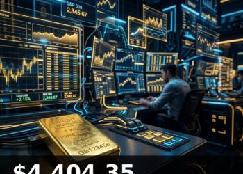 Gold Price Today 2026-09-10 - XAU/USD $4,404.35 - stacked gold bullion bars on dark background