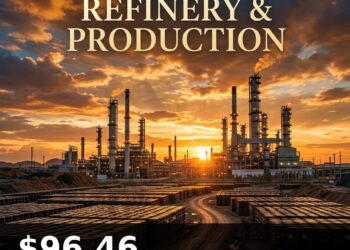 Oil Price Today 2026-09-10 - WTI/USD $96.46 - crude oil drilling rig at sunset