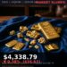 Gold Price Today 2026-09-14 - XAU/USD $4,338.79 - stacked gold bullion bars on dark background